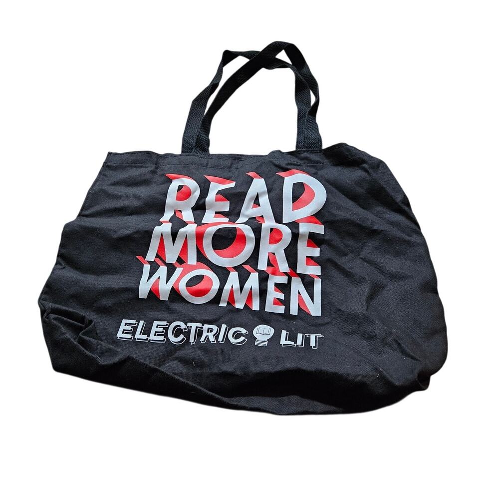 Electric Literature Read More Women Feminist Black Canvas Tote Bag